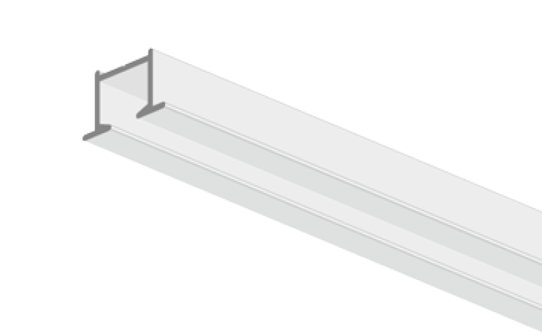 Mio Decor Simple 320 Aluminium Unterputz Vorhangschiene