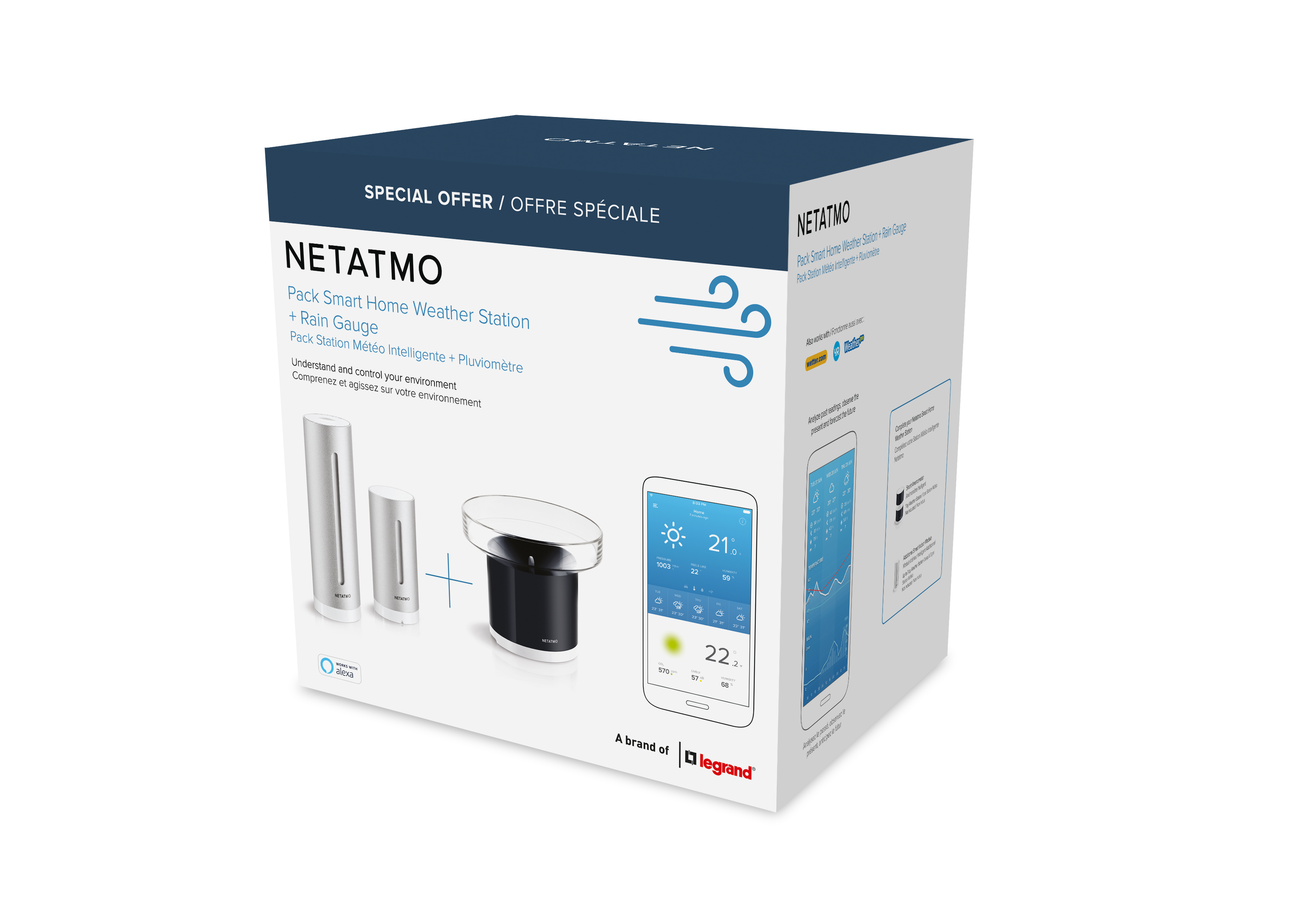 Netatmo Smarte Wetterstation + Regenmesser Bundle