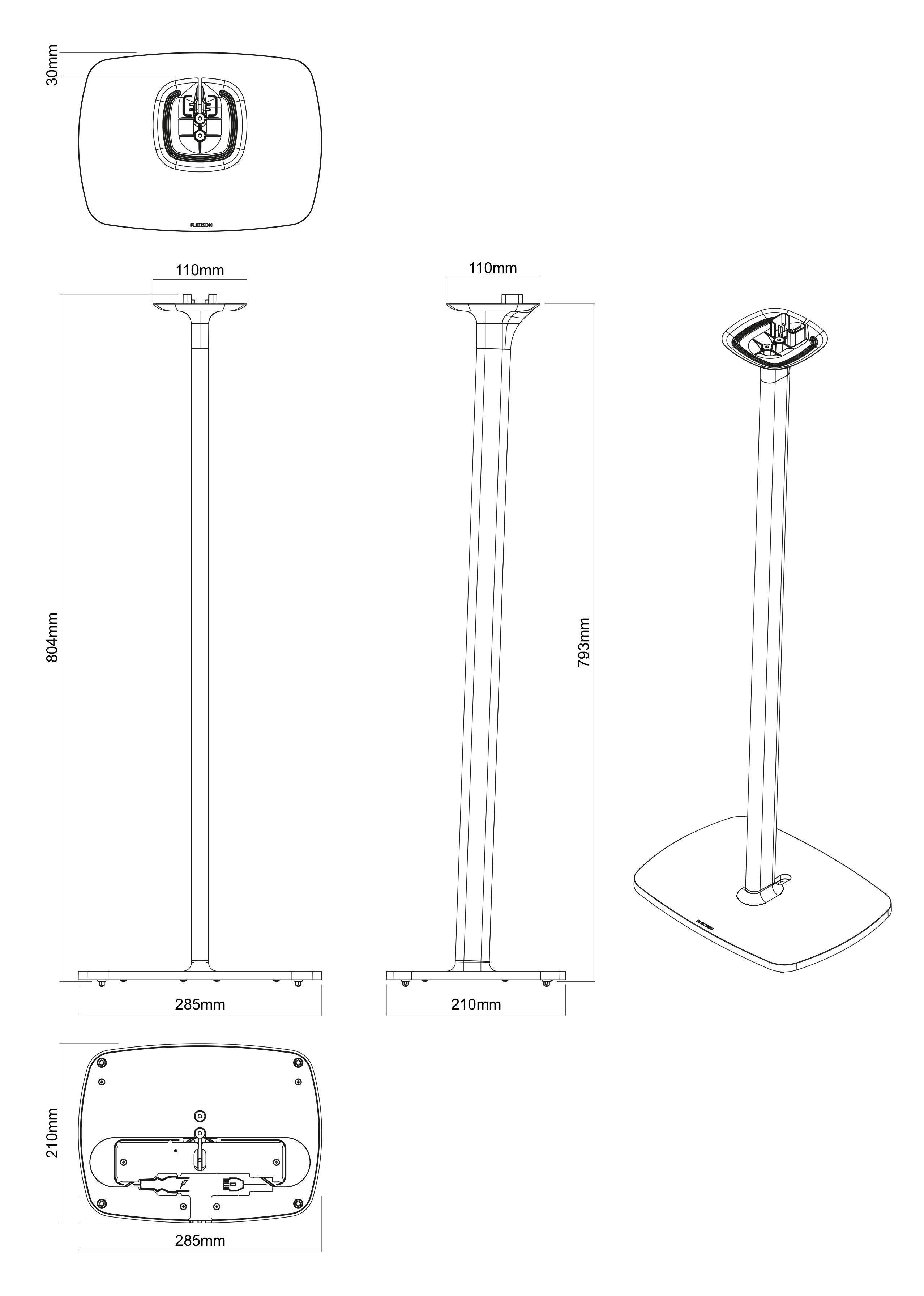 Flexson Standfuß für Sonos One oder Play:1