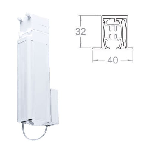 Mio Decor Elektrische verdeckte Vorhangschiene Shuttle L Plus – Microflex