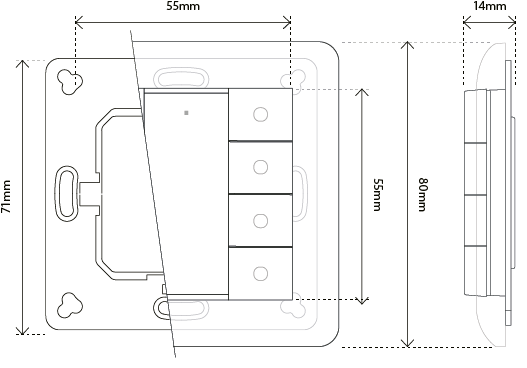 Heatit Z-Push Button 8