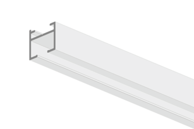 Mio Decor Simple 155 Aluminium Vorhangschiene weiß