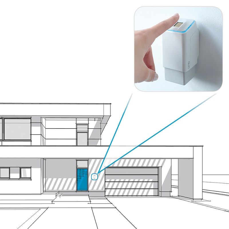 ekey uno Fingerprint Schwarz mit Akku und Funk inkl. Nuki Smart Lock 3.0 Weiß