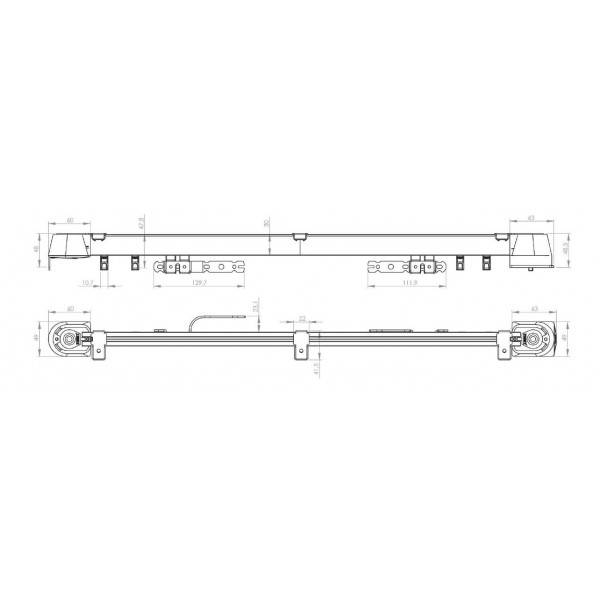 Mio Decor Elektrische verdeckte Vorhangschiene Shuttle L Plus – Microflex