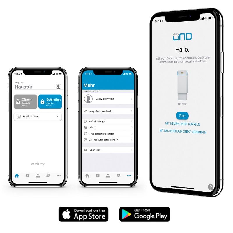 ekey uno Fingerprint Weiß mit Funk inkl. Nuki 3.0 Combo Weiß