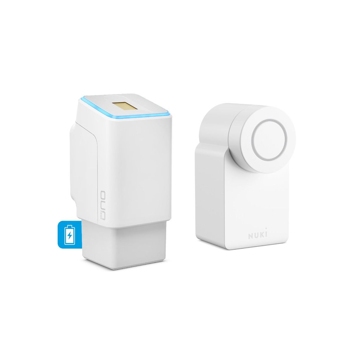 ekey uno Fingerprint Weiß mit Akku und Funk inkl. Nuki Smart Lock 3.0 Weiß