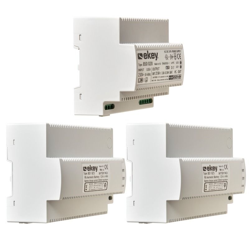 ekey USV REG 230 VAC – 24 VDC – 3 A + AKKU 4 Ah