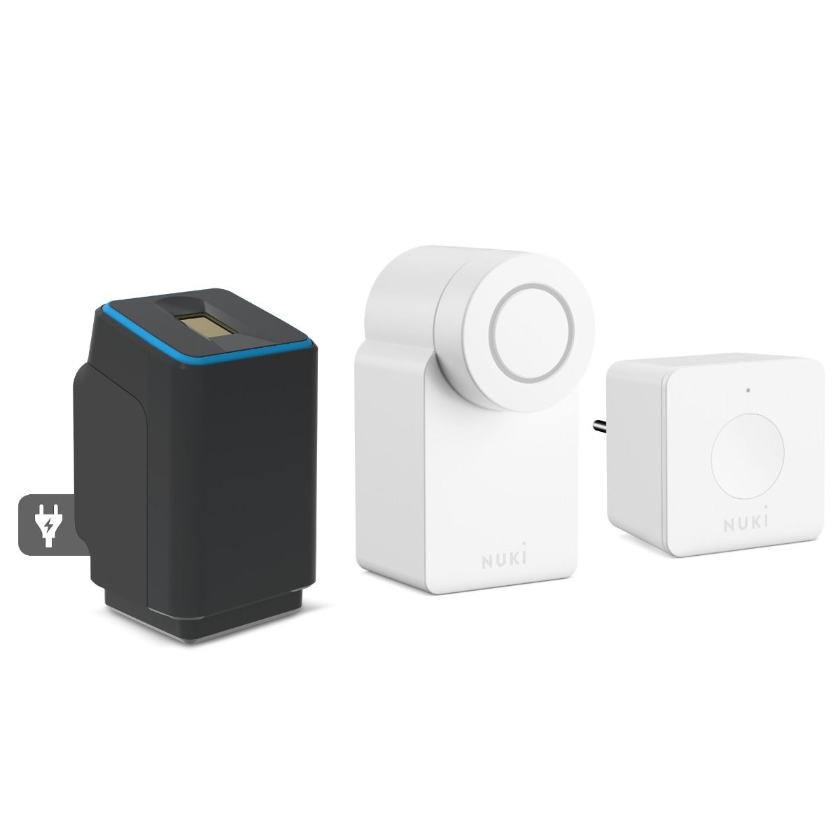ekey uno Fingerprint Schwarz mit Funk inkl. Nuki 3.0 Combo Weiß