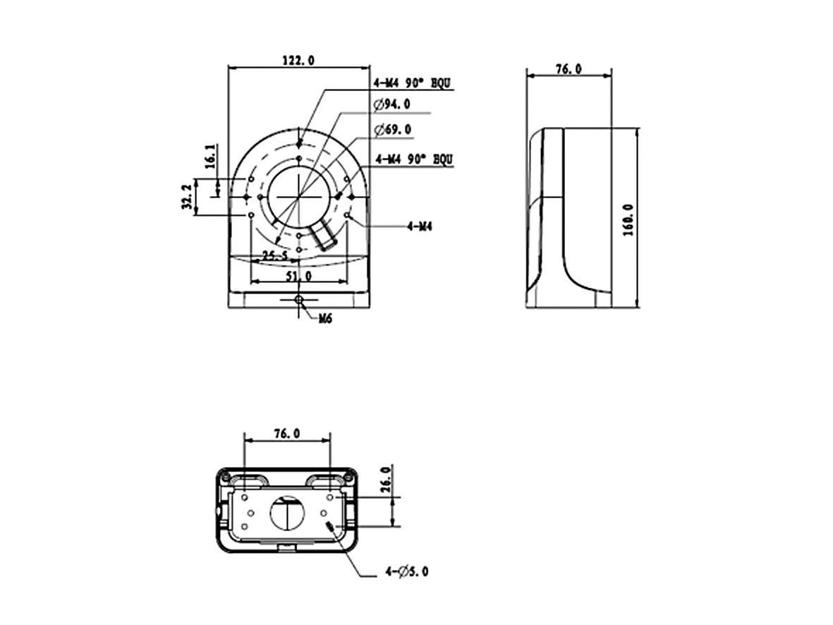 lunaIP WH10 Wandhalter für Domekameras