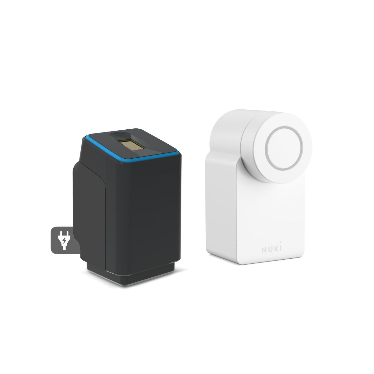 ekey uno Fingerprint Schwarz mit Funk inkl. Nuki Smart Lock 3.0 Weiß