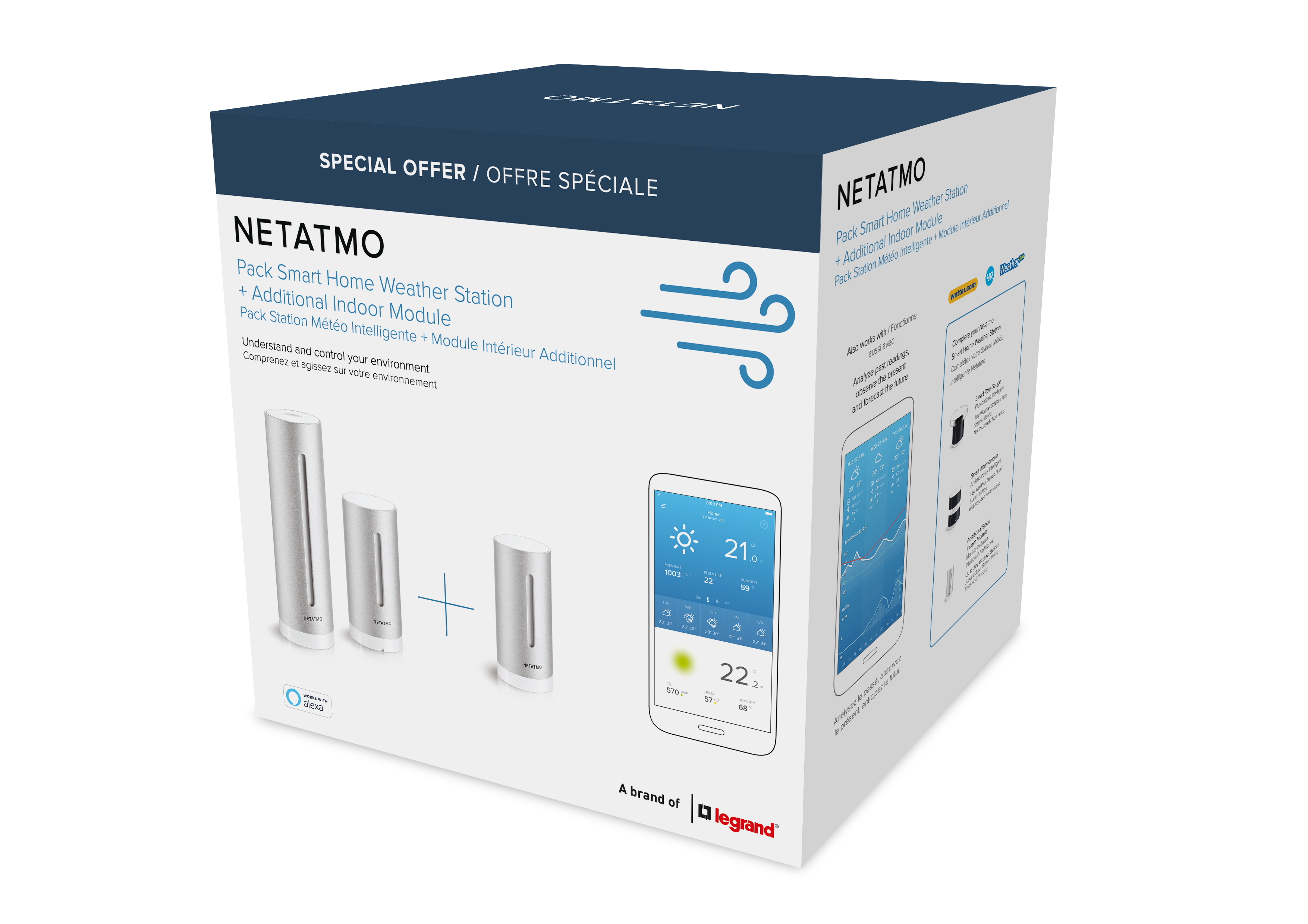 Netatmo Smarte Wetterstation + Innenmodule Bundle